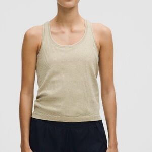 Lululemon Athletica Tan Textured Swiftly Tank Top Size 2